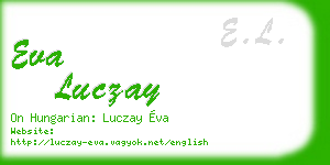 eva luczay business card